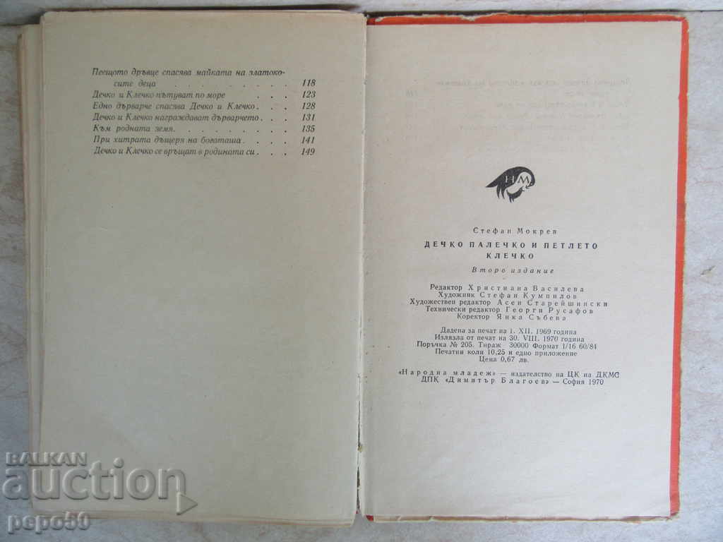 Delivery of DECHKO PALECHKO AND PETLETO KLECHKO - Stefan Mokrev / 1970 /