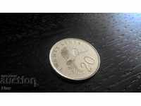 Mонета - Сингапур - 20 цента | 2006г.