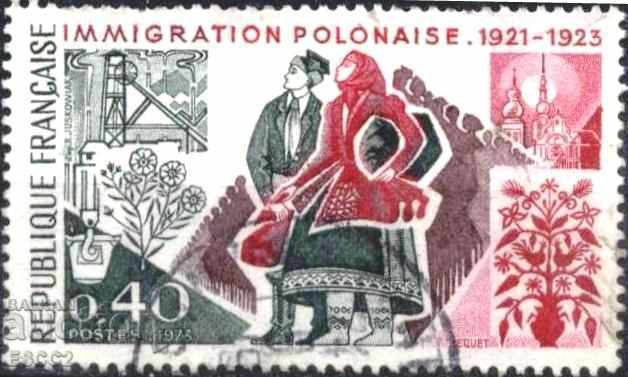 Clamed μάρκα πολωνική μετανάστευση 1973 από τη Γαλλία