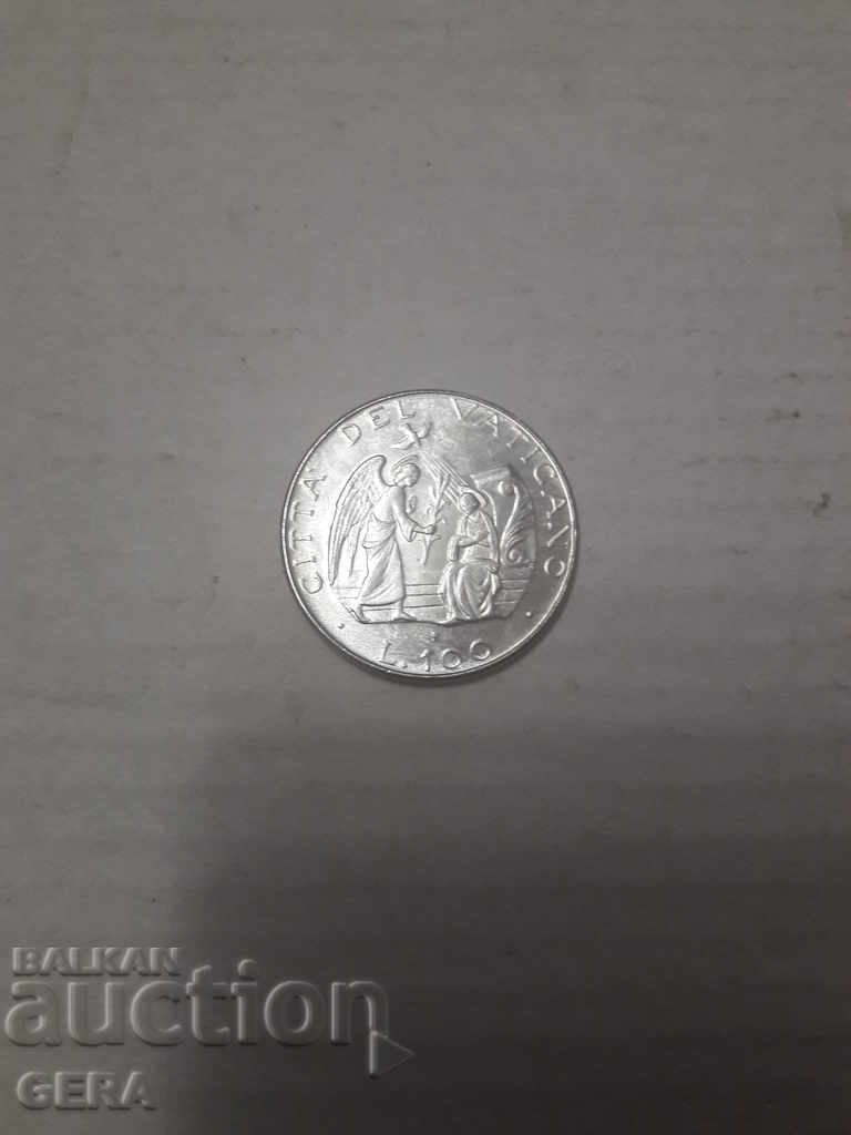 Moneda Vaticanului de 100 de lire cu preț 8.00 BGN | € 4.09 Moneda Vaticanului de 100 de lire cu preț 8.00 BGN | € 4.09