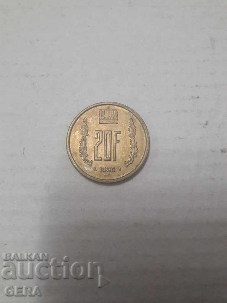20 LUXEMBOURG FRANC COIN with price 10.00 BGN | € 5.11 20 LUXEMBOURG FRANC COIN with price 10.00 BGN | € 5.11