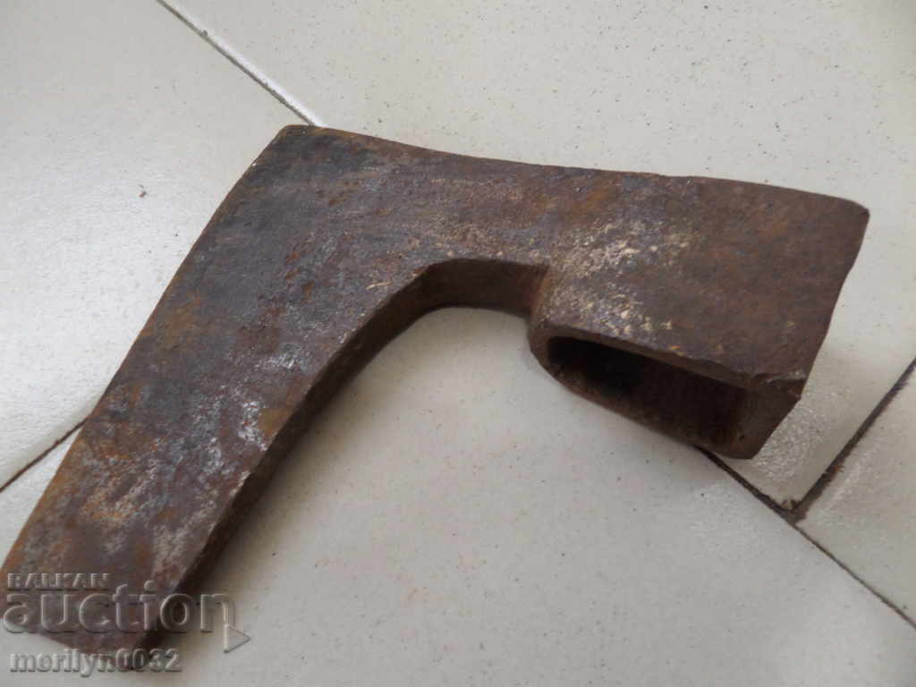 Delivery of Old ax with seal marking tool wrought iron Delivery of Old ax with seal marking tool wrought iron