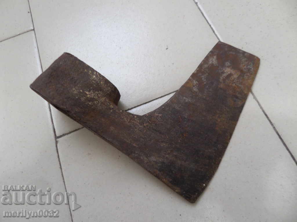 Old ax with seal marking tool wrought iron - 6 Old ax with seal marking tool wrought iron - 6