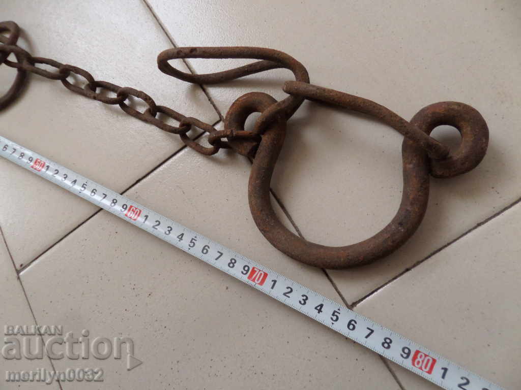 Auction Hand forged beads, prana, chain, wrought iron Auction Hand forged beads, prana, chain, wrought iron