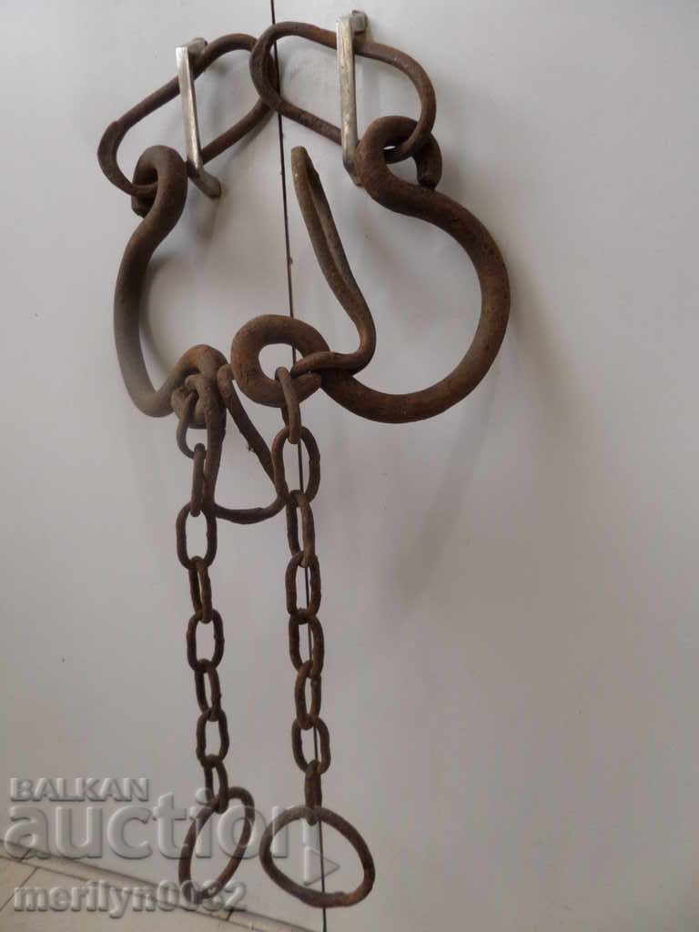 Hand forged beads, prana, chain, wrought iron - 5 Hand forged beads, prana, chain, wrought iron - 5