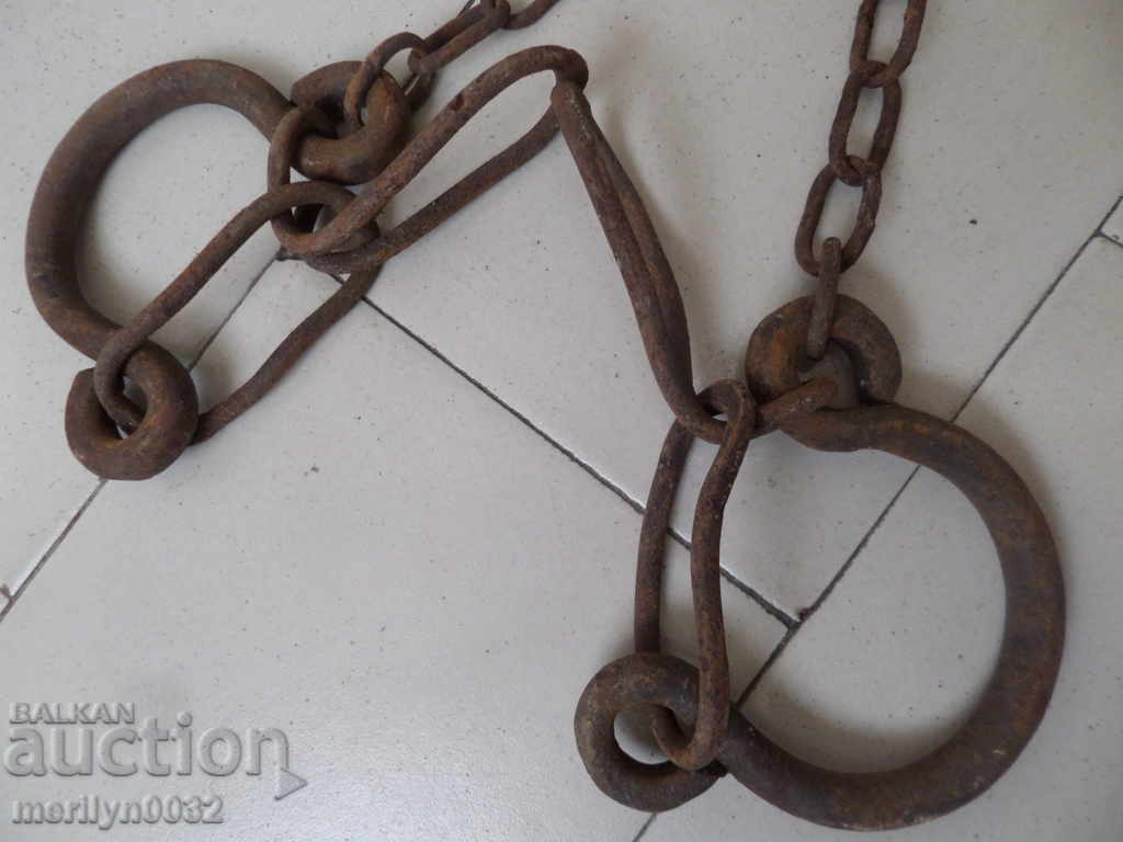 Hand forged beads, prana, chain, wrought iron - 6 Hand forged beads, prana, chain, wrought iron - 6