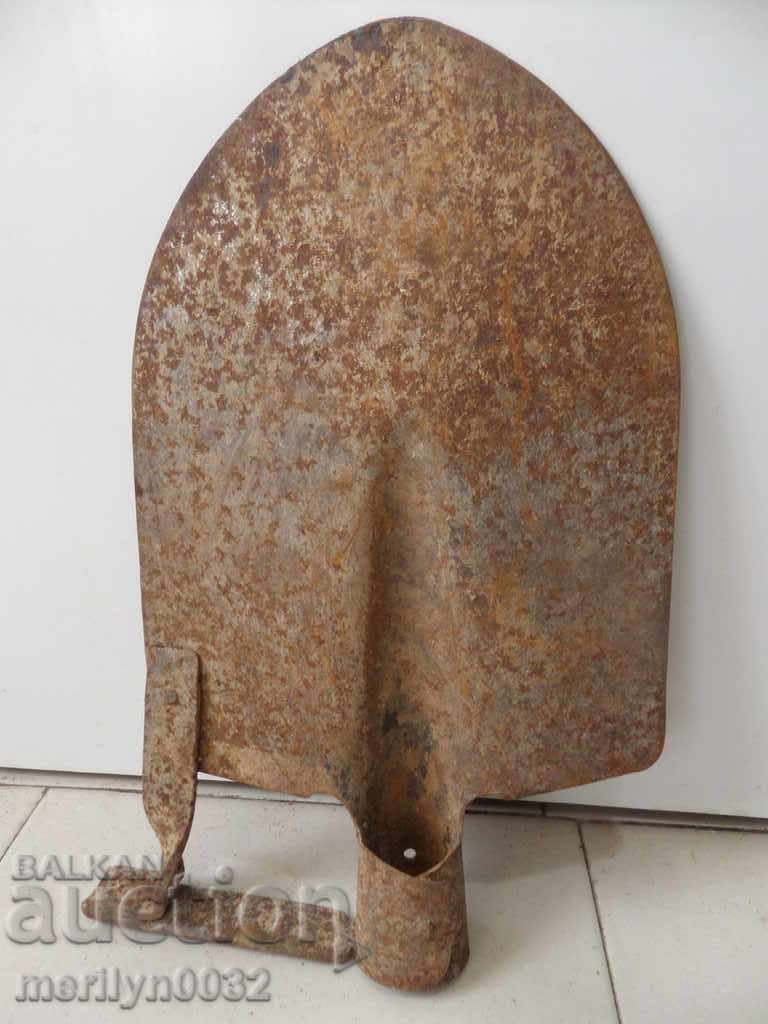 Old straight shovel, wrought iron - 5