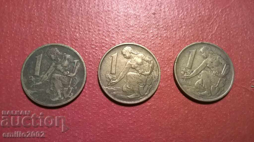 1 Krona - Czechoslovakia lot 3br 1962,1964,1976г with price 2.00 BGN | € 1.02