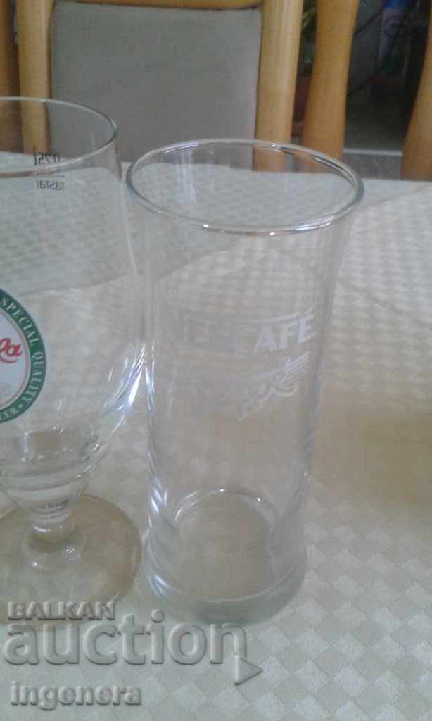 MUG GLASS glass gilded advertising-4 pcs - 5 MUG GLASS glass gilded advertising-4 pcs - 5