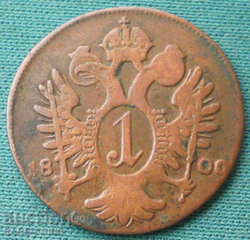 Austria 1 Kreuzer 1800 A (8) (r-k) cu preț € 5.11 | 9.99 BGN