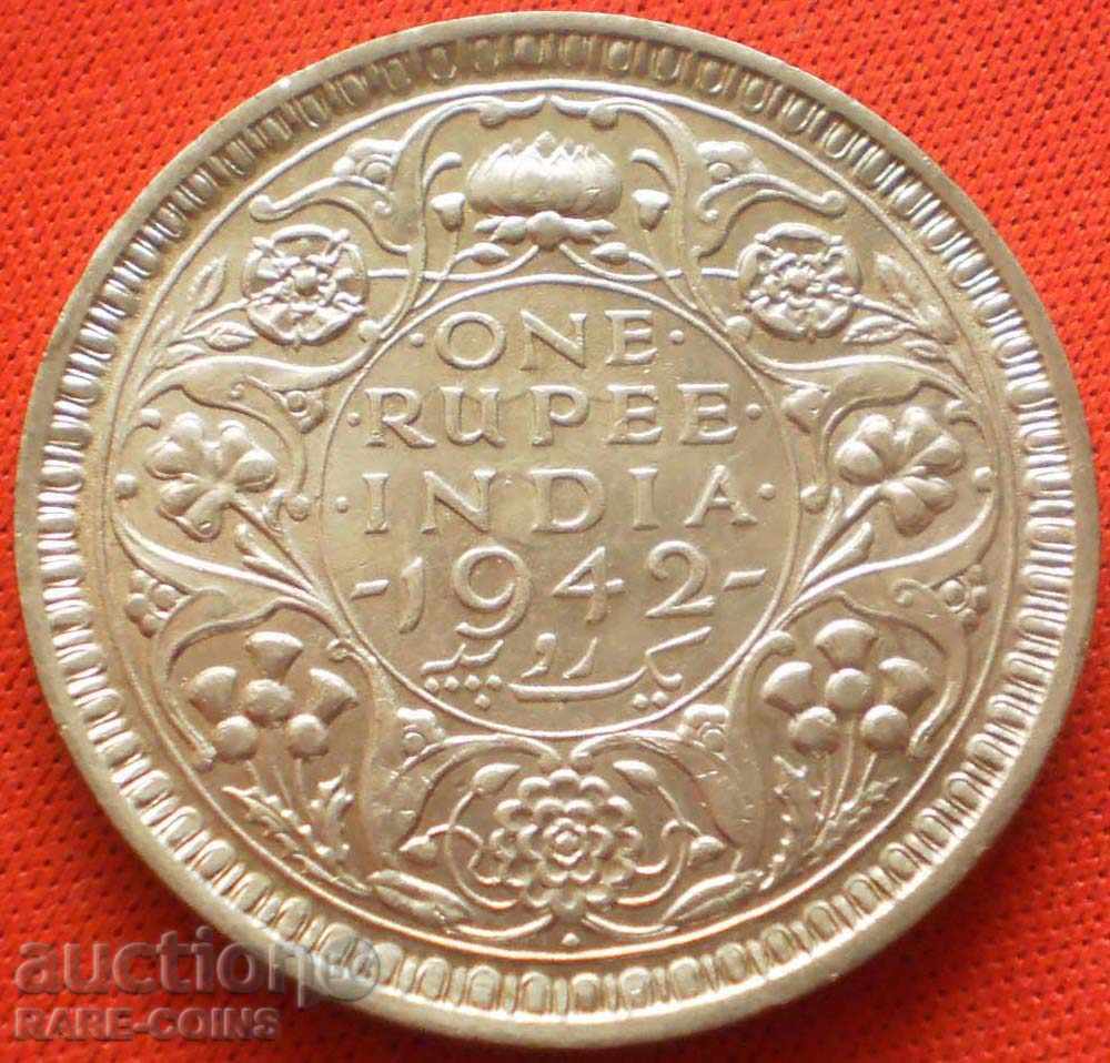 Marea Britanie - India 1 Rupiah 1942 Argint Rare (10) (r-k) cu preț € 15.34 | 30.00 BGN