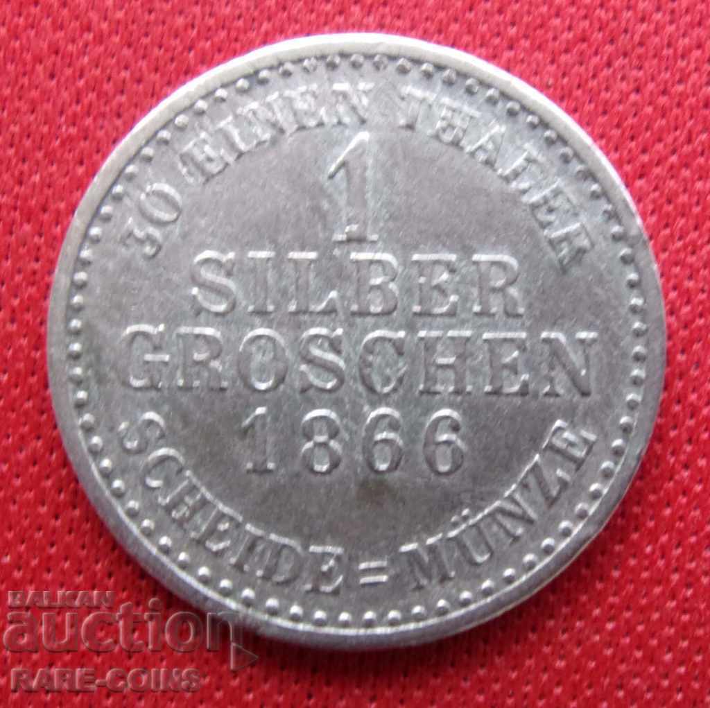 Hesse Germania 1 Gros 1866 Monedă de argint (11) (r-k) cu preț € 15.34 | 30.00 BGN