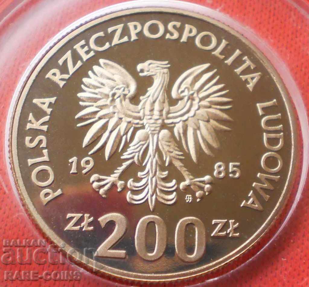 Poland PROBA 200 Zloty 1985 PROOF UNC 500 pieces RR (12) (r-k) with price € 127.82 | 249.99 BGN