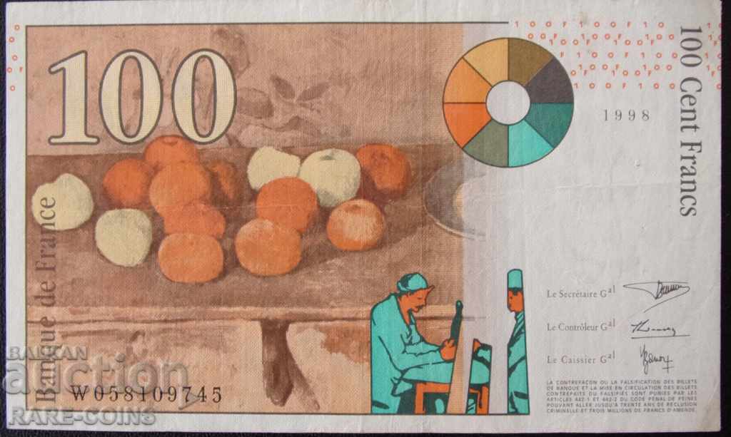 Franța 100 Frank 1998 VF + Rare (r-c) cu preț € 11.25 | 22.00 BGN