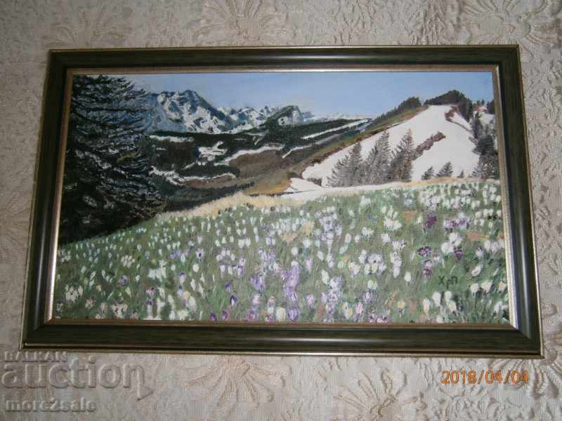 Imagine în ulei de munte pe pictura CHRISKA PANTEVA