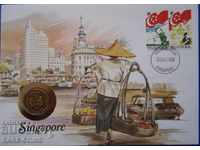 Singapore Postal Coin Envelope 1988 NUMISBRIEFE