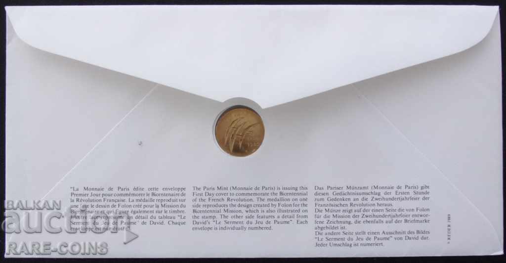 Livrarea Franța 200 Plicuri poștale cu moneda 1989 NUMISBRIEFE Livrarea Franța 200 Plicuri poștale cu moneda 1989 NUMISBRIEFE