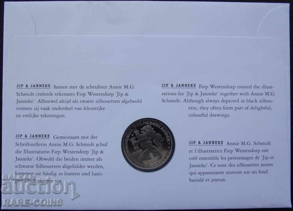 Ολλανδία Ecu 1999 Ταχυδρομικό φάκελο με νόμισμα NUMEBRIEFE με τιμή € 7.67 | 15.00 BGN Ολλανδία Ecu 1999 Ταχυδρομικό φάκελο με νόμισμα NUMEBRIEFE με τιμή € 7.67 | 15.00 BGN