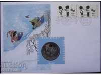 Netherlands Ecu 1999 Postal envelope with NUMEBRIEFE coin