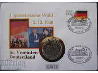 Geremania 1990 Postage envelope with 24ct. The NUMISBRIEFE