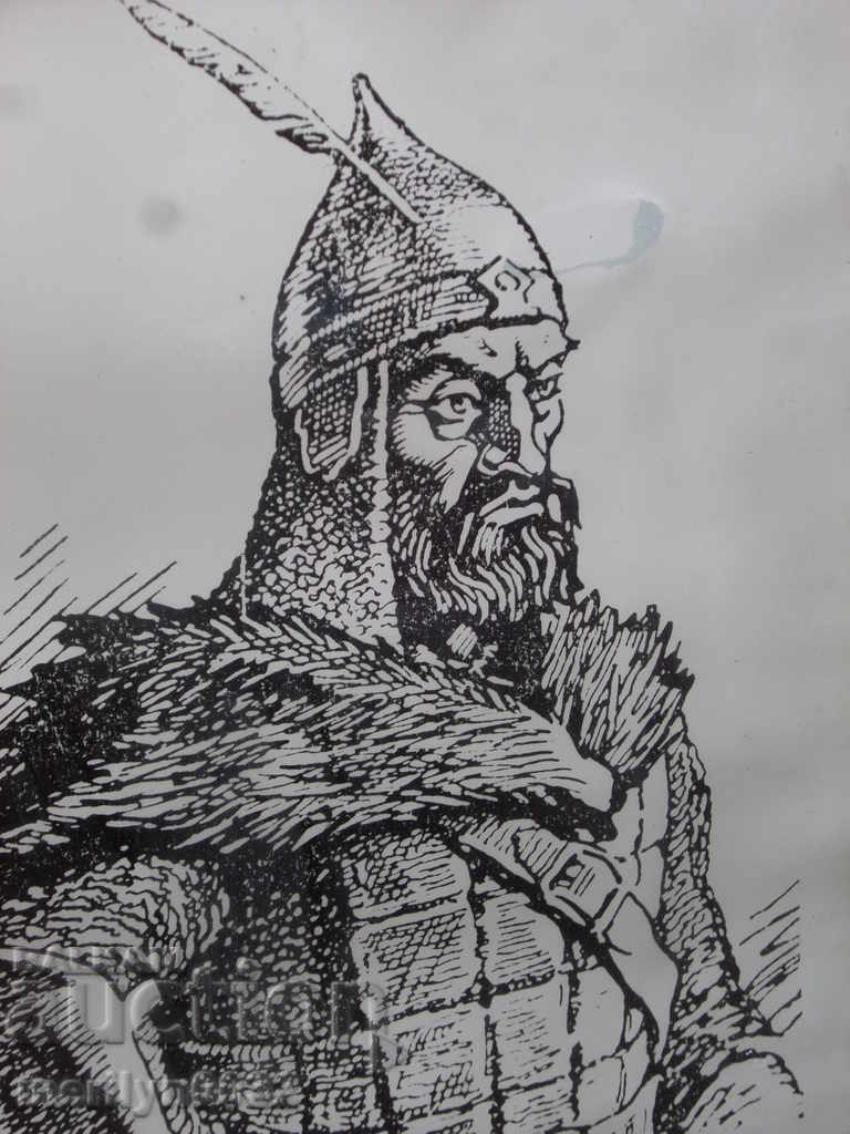 Portrait of Khan Asparuh graphic with price 54.00 BGN | € 27.61 Portrait of Khan Asparuh graphic with price 54.00 BGN | € 27.61