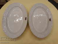 Porcelain cocktail large plates 2pcs