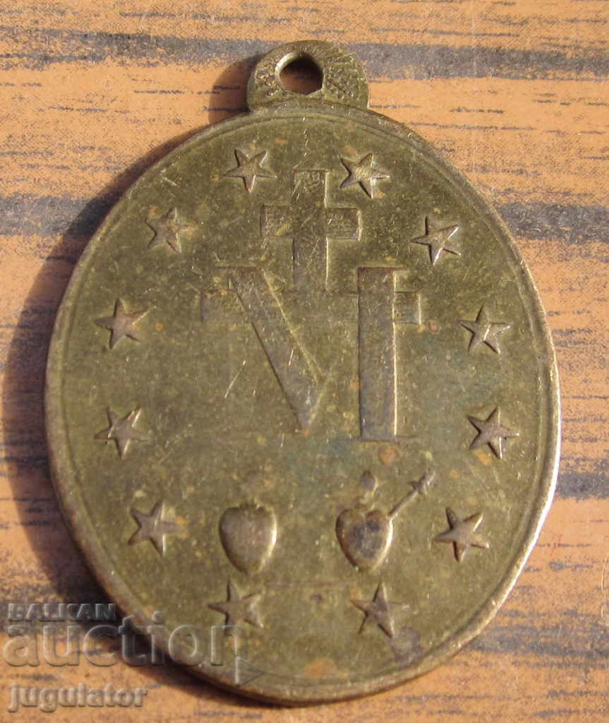 Auction Ancient Art Nouveau German Catholic little icon pendant Auction Ancient Art Nouveau German Catholic little icon pendant