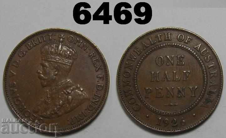 Australia 1/2 penny 1926 AUNC coin