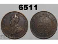Австралия 1 пени 1924 монета