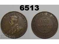 Австралия 1 пени 1916 отлична монета