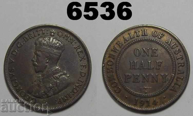 Australia 1/2 penny 1914 N monede