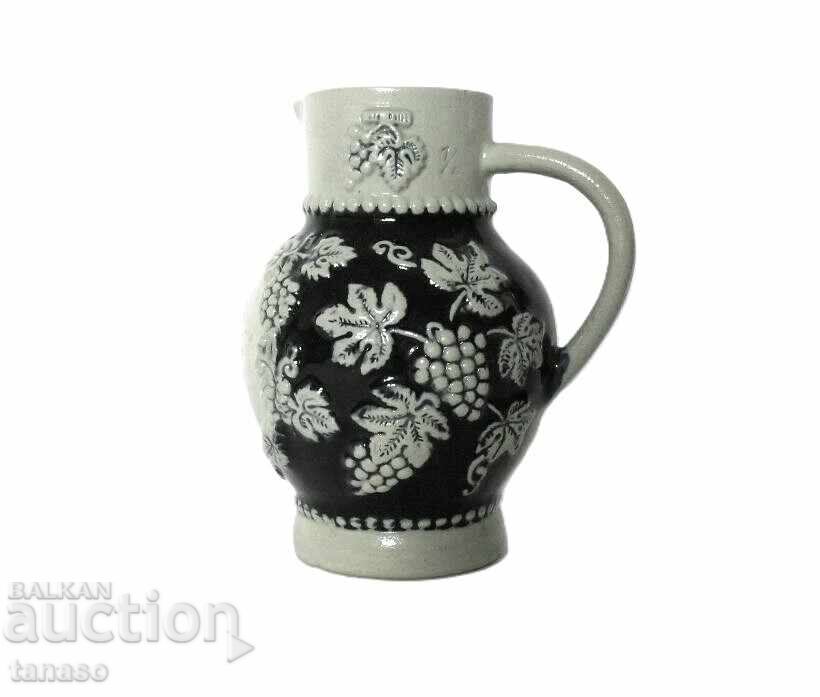 Vintage German porcelain wine pitcher Sonnenberg - 5
