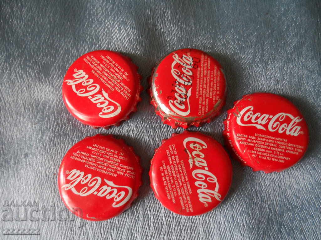 lot of 20 pcs. Coca Cola caps - 4 - 5 lot of 20 pcs. Coca Cola caps - 4 - 5
