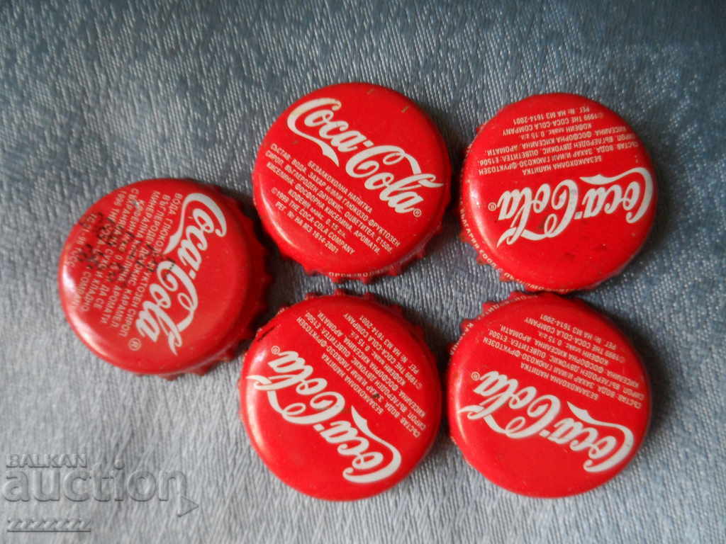 lot of 20 pcs. Coca Cola caps - 4 - 6 lot of 20 pcs. Coca Cola caps - 4 - 6