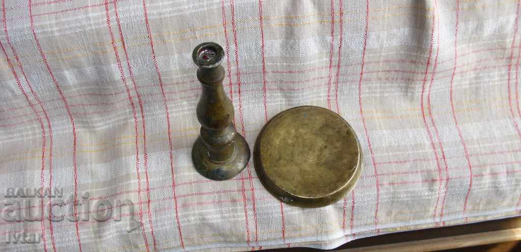 Auction Antique bronze candlestick - 1 Auction Antique bronze candlestick - 1
