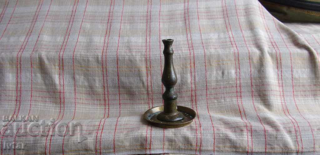 Antique bronze candlestick - 1