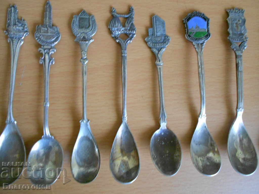 Colored collector spoons - 5 Colored collector spoons - 5