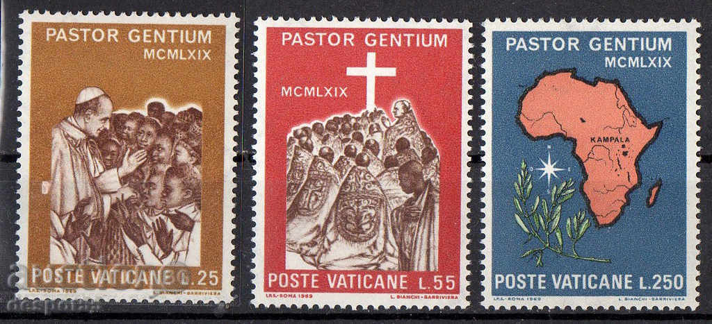 1969. Ватикана. Пътуването на Paolo VI в Африка.