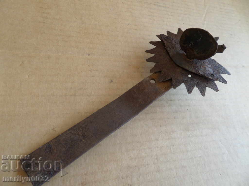 Auction An old wrought-iron latch, a lock, a latch for the old gate Auction An old wrought-iron latch, a lock, a latch for the old gate