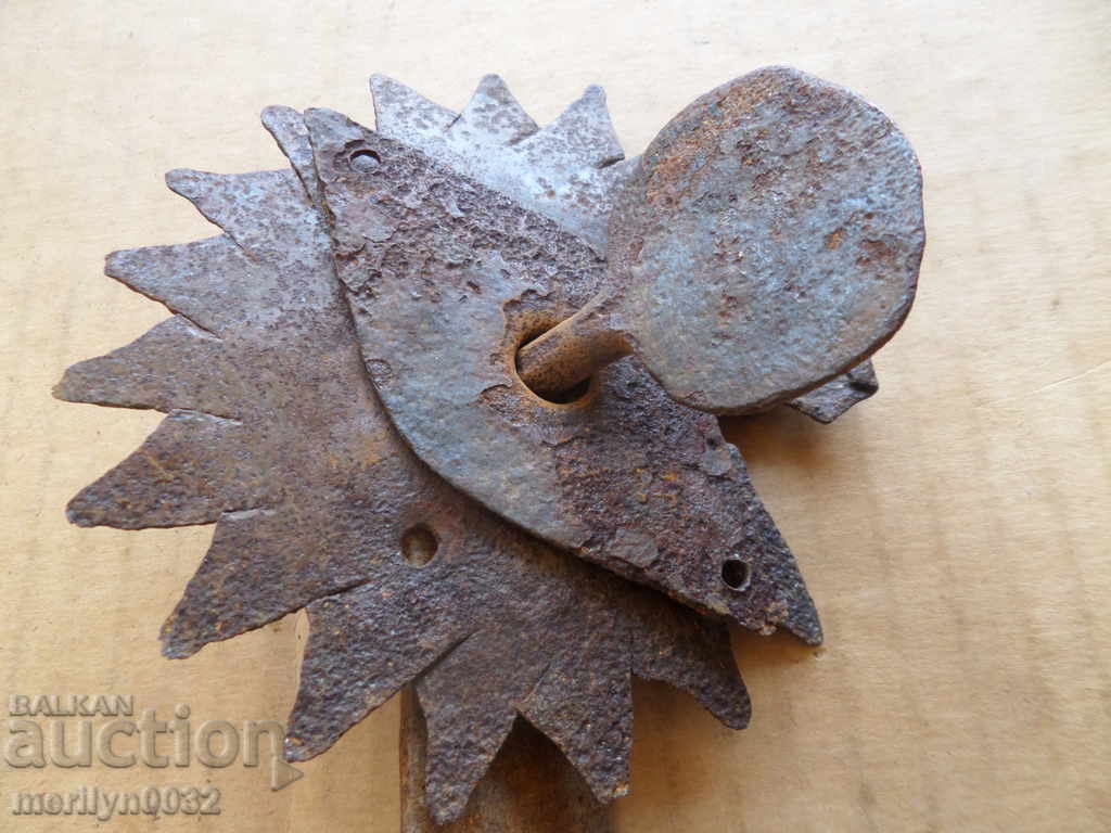 Delivery of An old wrought-iron latch, a lock, a latch for the old gate Delivery of An old wrought-iron latch, a lock, a latch for the old gate