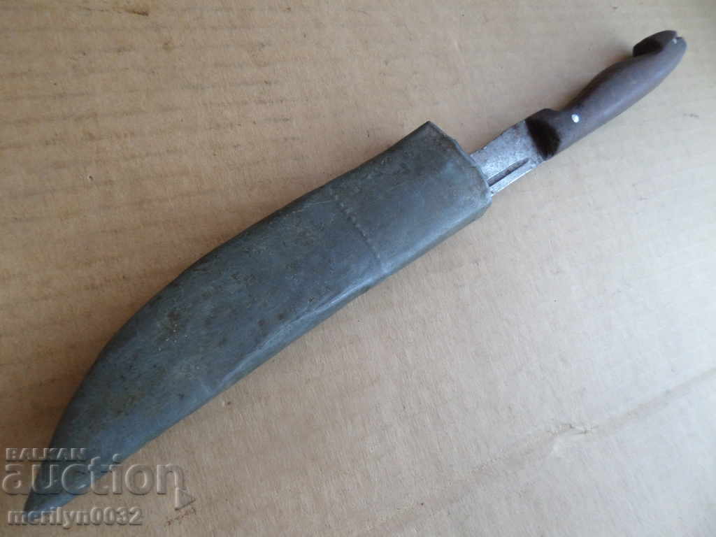 An old hand forged butchers' knife with a kana kama kulak - 5 An old hand forged butchers' knife with a kana kama kulak - 5