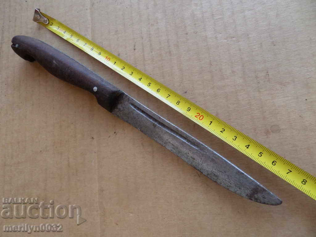 An old hand forged butchers' knife with a kana kama kulak - 6 An old hand forged butchers' knife with a kana kama kulak - 6