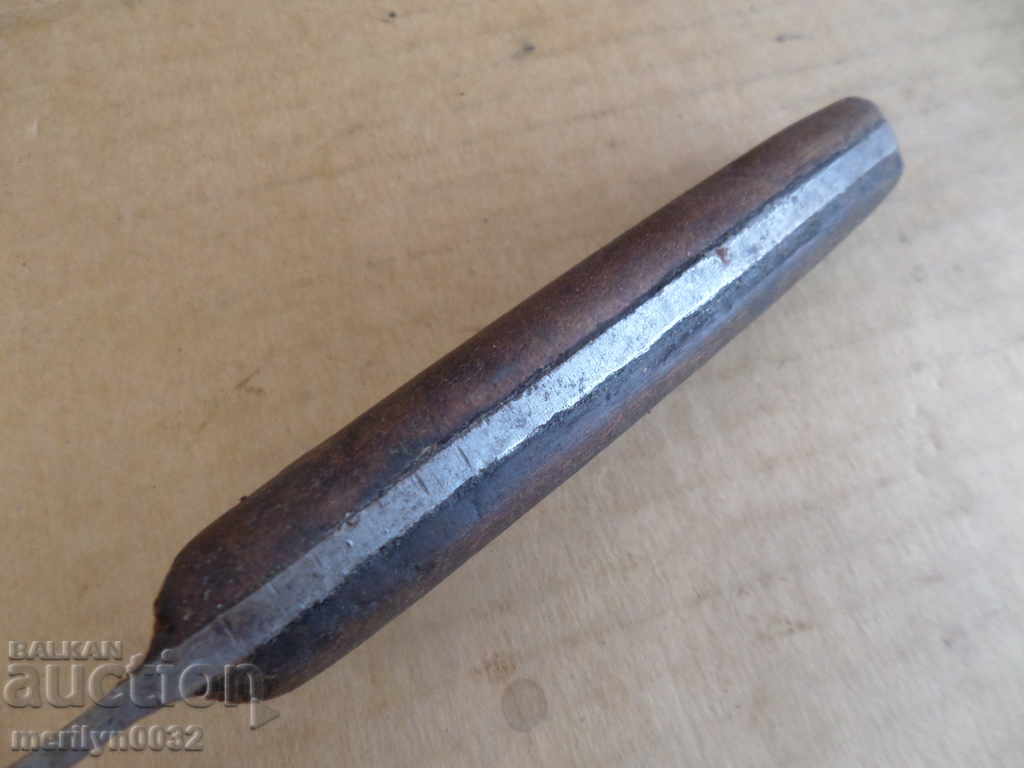 An old hand forged butchers' knife with a kana kama kulak - 7 An old hand forged butchers' knife with a kana kama kulak - 7