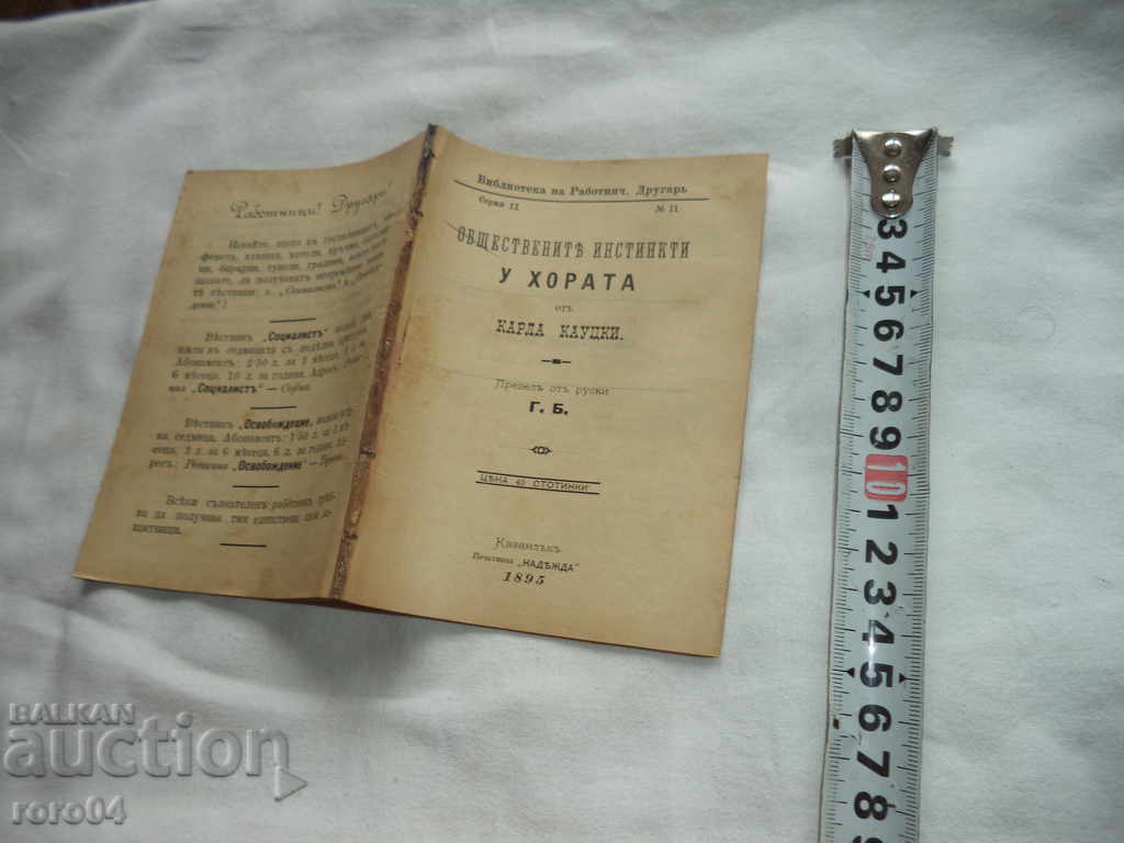 Auction PUBLIC INSTITUTIONS IN THE PEOPLE - KARLA KAUKKI - 1895 Auction PUBLIC INSTITUTIONS IN THE PEOPLE - KARLA KAUKKI - 1895