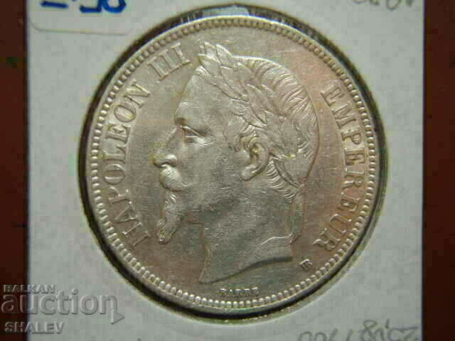 5 Francs 1870 BB France - XF/AU - 6 5 Francs 1870 BB France - XF/AU - 6