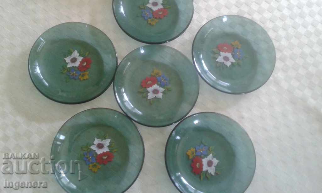 Plates, glass for jam USSR NEW