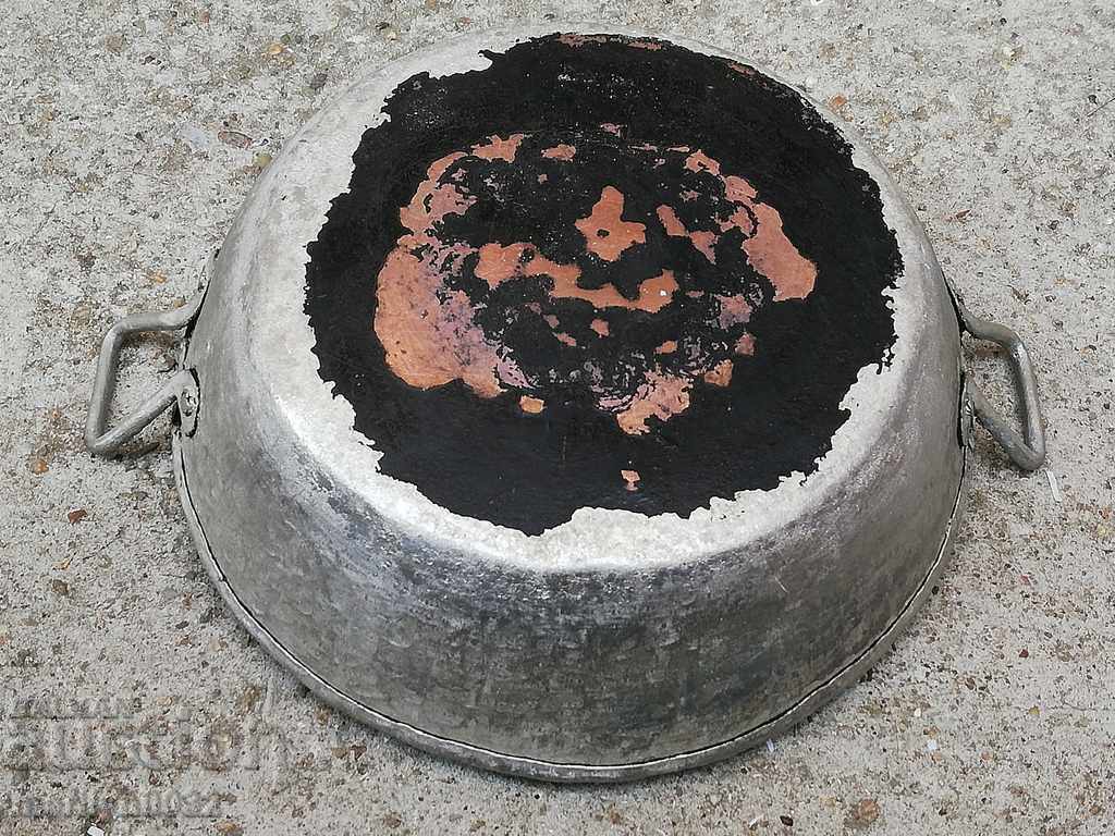 Old copper tray copper vessel copper, tray, pan - 7