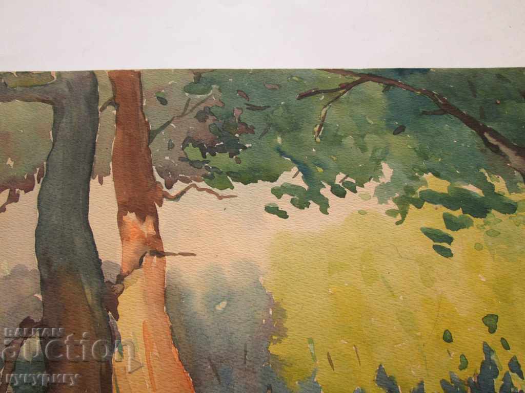 Аукцион Старинна картина рисунка пейзаж акварел подписана Д.Косев Аукцион Старинна картина рисунка пейзаж акварел подписана Д.Косев