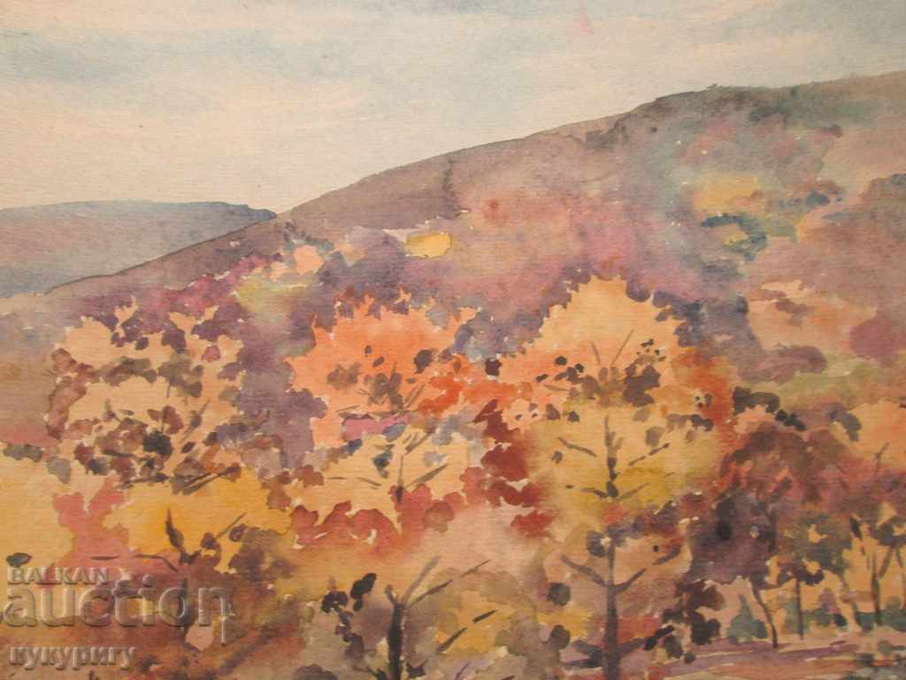 Delivery of Old painting landscape painting watercolor D. Kosev unsigned