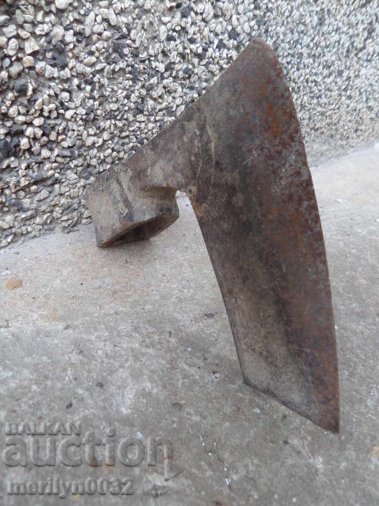 Auction Old ax with seal marking tool wrought iron Auction Old ax with seal marking tool wrought iron